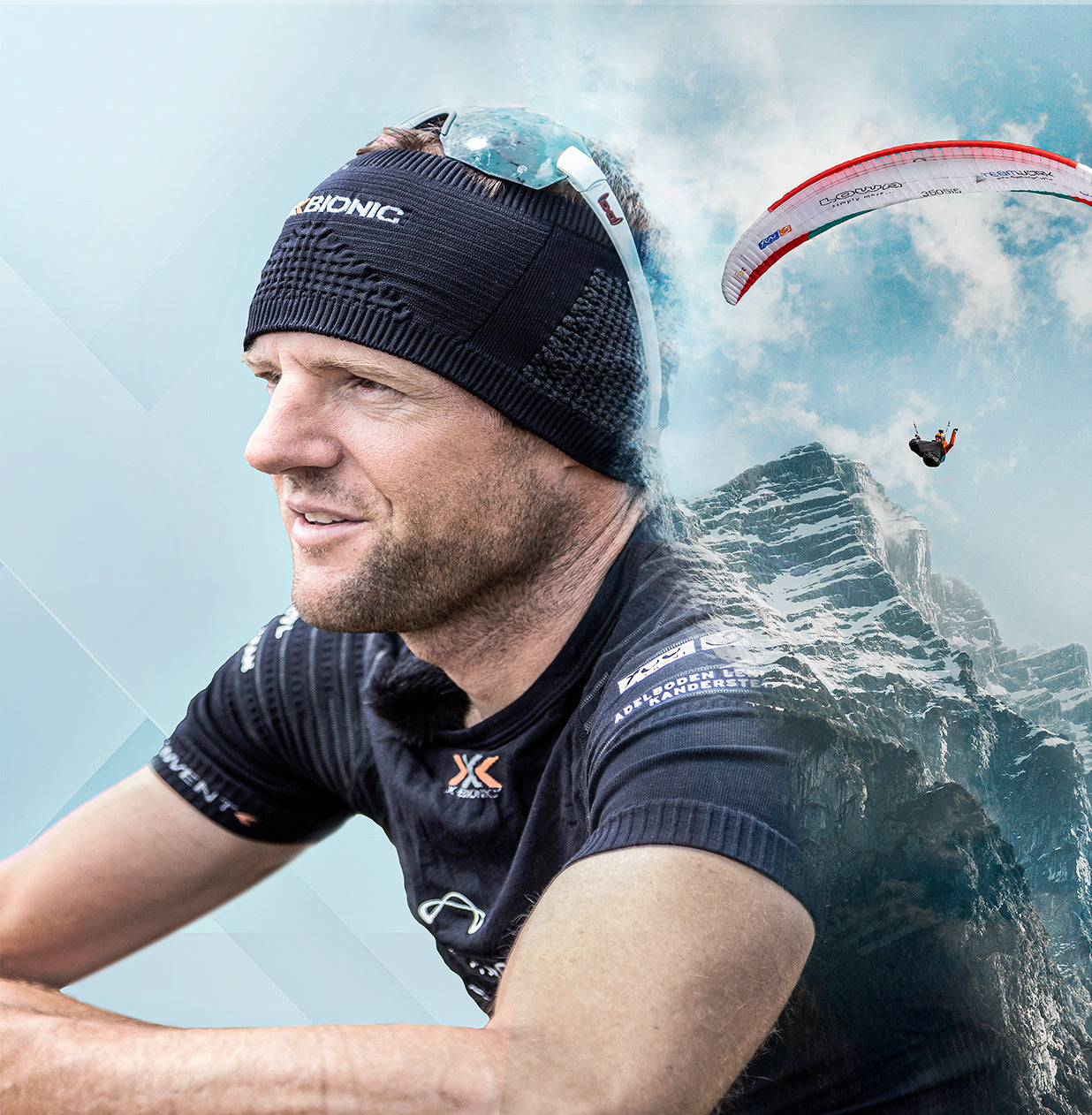 Chirgel is paragliding world champion and since 2007 he is the Brand Ambassador of X-Bionic.